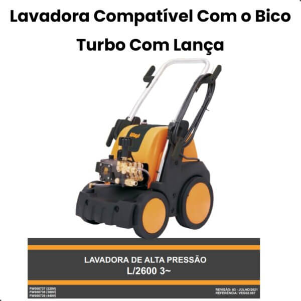 Lança Bico Turbo Inox Wap 330mm M22 Original P/ L-2600 - Imagem 10