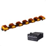 GIROLED 1,2M 7 CÚPULAS FRONTAL 228 LEDS 24V ÂMBAR