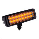 FAROL RETANGULAR 2W AMBAR 12V GIROLED