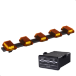 GIROLED 1,0MT 5 CÚPULA FRONTAL 270 LEDS 12V - ÂMBAR