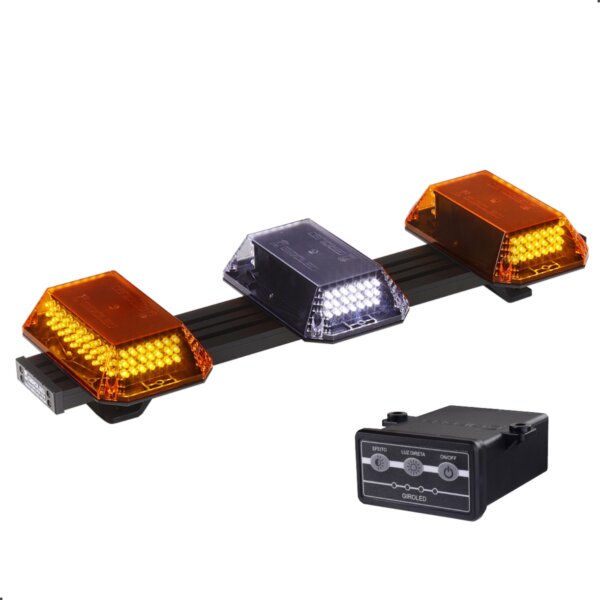 GIROLED 3 CÚPULAS FRONTAIS 186 LEDS 24V BICOLOR - Imagem 2