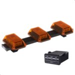 GIROLED 0,6MT 3 CÚPULAS FRONTAIS 186 LEDS 24V ÂMBAR - Imagem 2