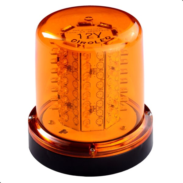 GIROLED 64 LEDS PARAFUSO 24V ÂMBAR - Imagem 2