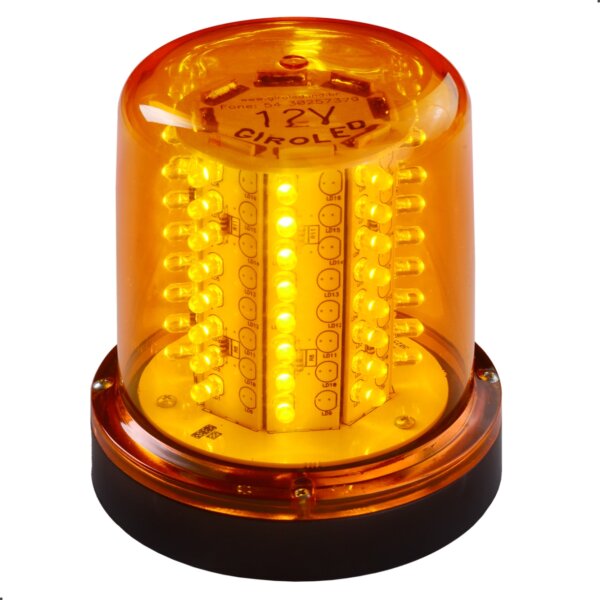 GIROLED 64 LEDS PARAFUSO 12V ÂMBAR - Imagem 2