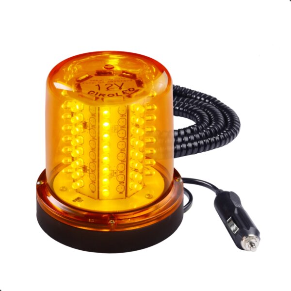 GIROLED 64 LEDS IMÃ E PLUG 24V ÂMBAR - Imagem 2