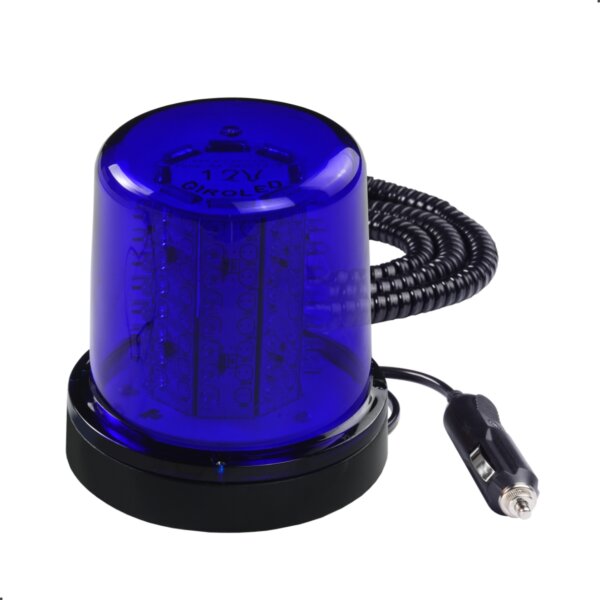 GIROLED 64 LEDS IMÃ E PLUG 12V AZUL - Imagem 2