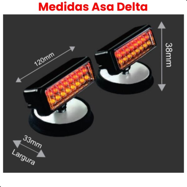 CONJUNTO SINALIZAÇÃO ASA DELTA 24V - CHICOTE 7MTS - Imagem 5