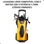 MOTOR ELETRICO 70 bar 220V LAV. DE ALTA PRESSAO LIDER - Imagem 5