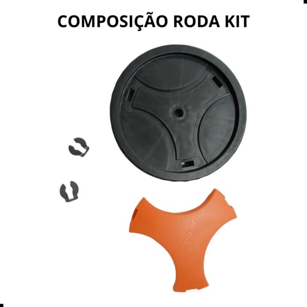 KIT RODA COMPLETO ORIGINAL P/ LAVADORAS JACTO J6800 E J7000 - Imagem 2