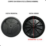 KIT RODA COMPLETO ORIGINAL P/ LAVADORAS JACTO J6800 E J7000 - Imagem 4