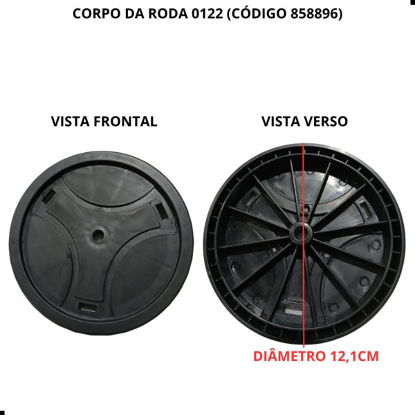 KIT RODA COMPLETO ORIGINAL P/ LAVADORAS JACTO J6800 E J7000 - Imagem 4